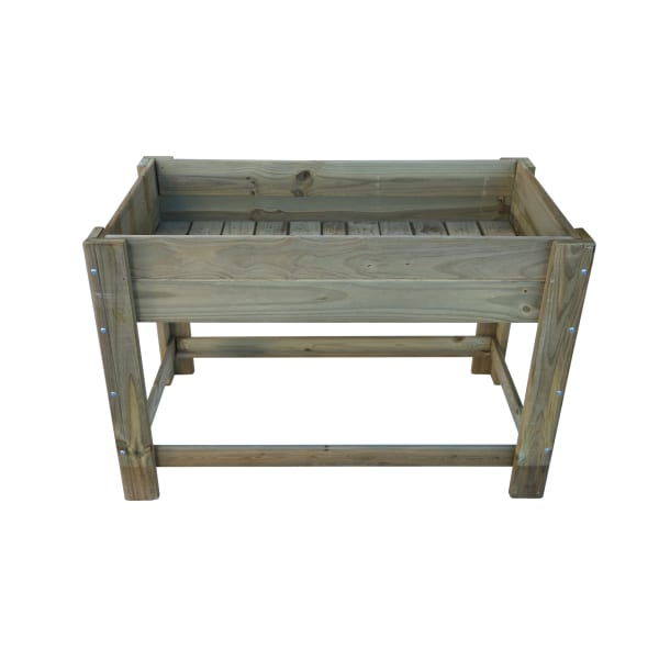 Mesa de cultivo de madera 119x65x80cm 115l huerta autoclave-madelea