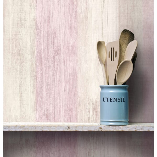 Papel pintado tnt textura madera decapé beige