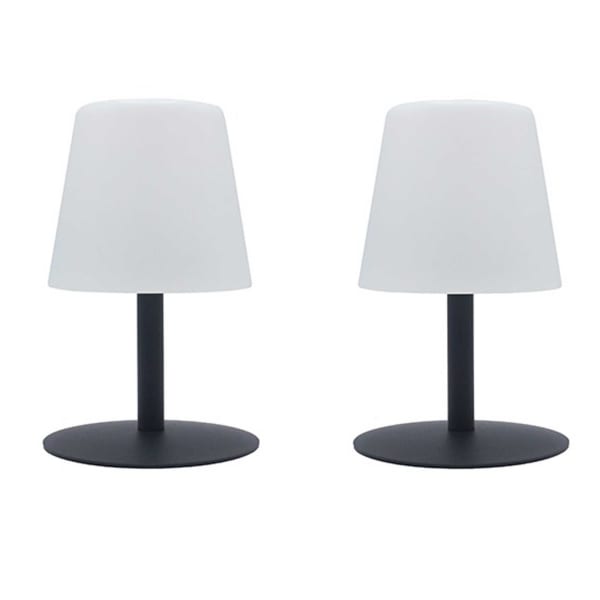 Conjunto de 2 lámparas de mesa LED inalámbricas h25cm 2x standy mini rock