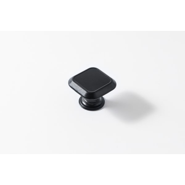 Pomo para mueble cuadrado de zamak negro al.22 x an.30 x p.30 mm