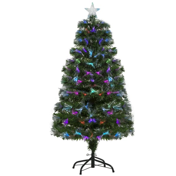 Árvore de natal metal e PVC color verde ø66x120 cm Homcom, casa - natal