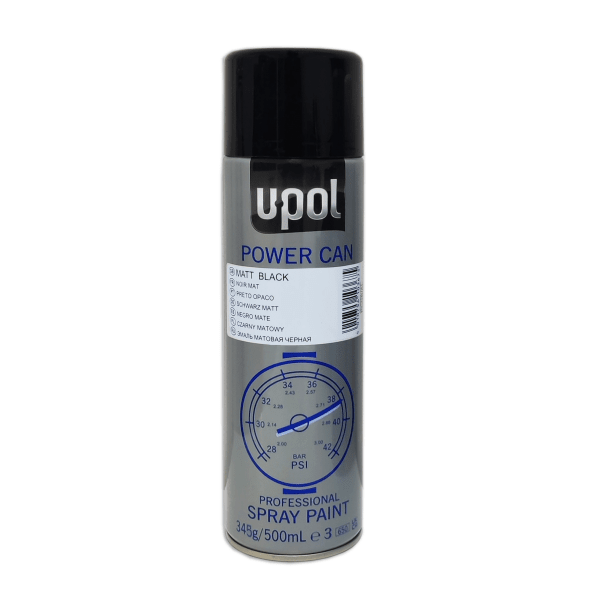 Spray u-pol power can pcmb negro mate 500 ml