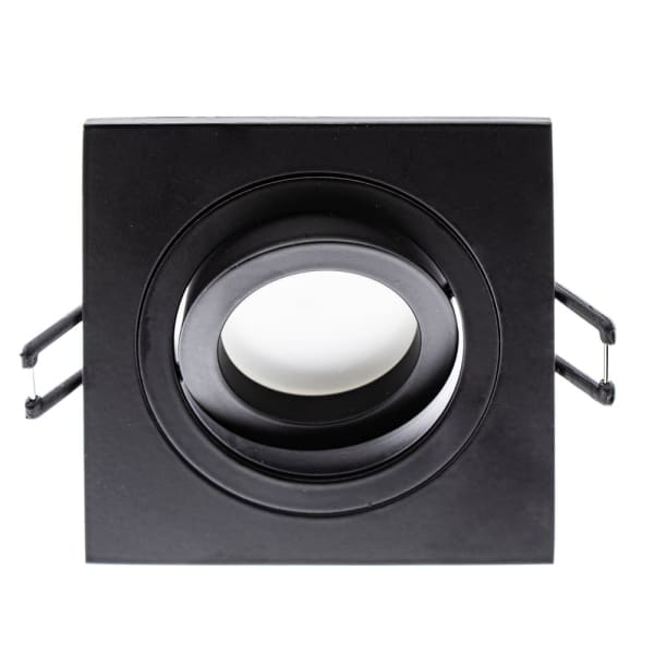 Foco embutido ajustável classic quadrado preto wonderlamp 1xgu10