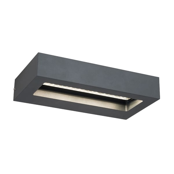 Aplique de exterior LED rivas rectangular orientable negro ip54 wonderlamp
