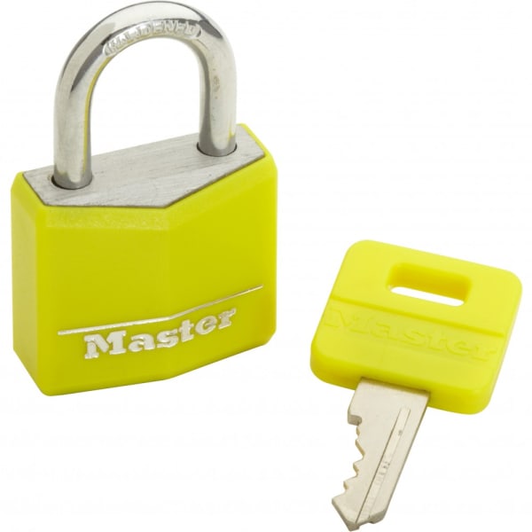 Candado con llave de aluminio master lock, l.30 mm