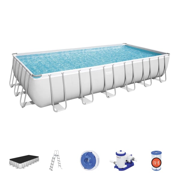 Conjunto de piscina desmontável bestway® power steel ™ de 7,32 m x 3,6