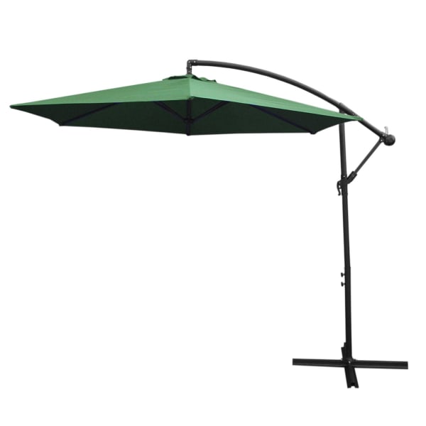 3m outrigger parasol com mecanismo de manivela e cobertura impermeável