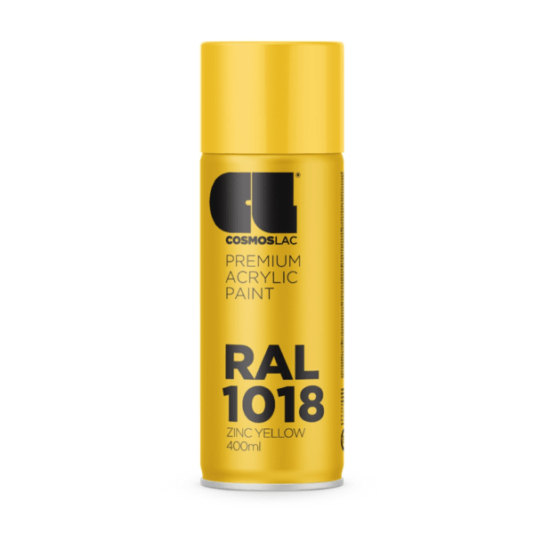 Spray premium acrylic brillante ral  400 ml (ral 1018 amarillo de zinc)