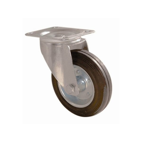 Rueda giratoria con placa, diam.160 mm