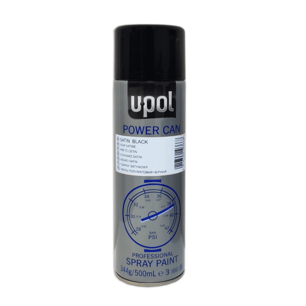 Spray u-pol power can pcsb negro satinado 500 ml