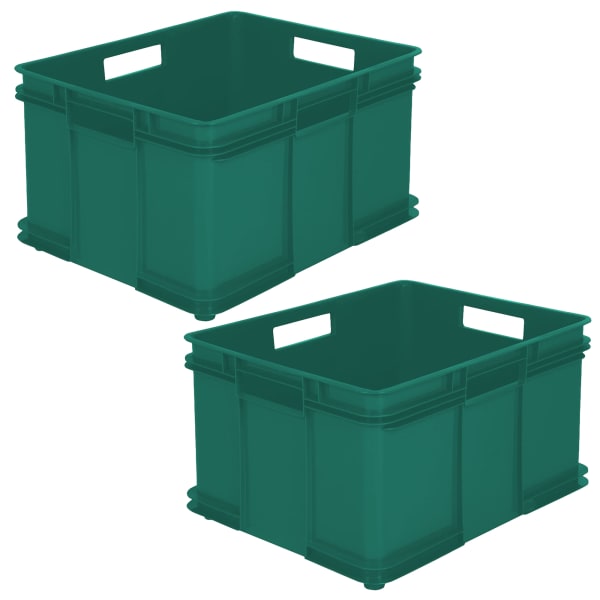 Keeeper ECO Bruno Pack 2 cajas Verde, 52x43x28 cm