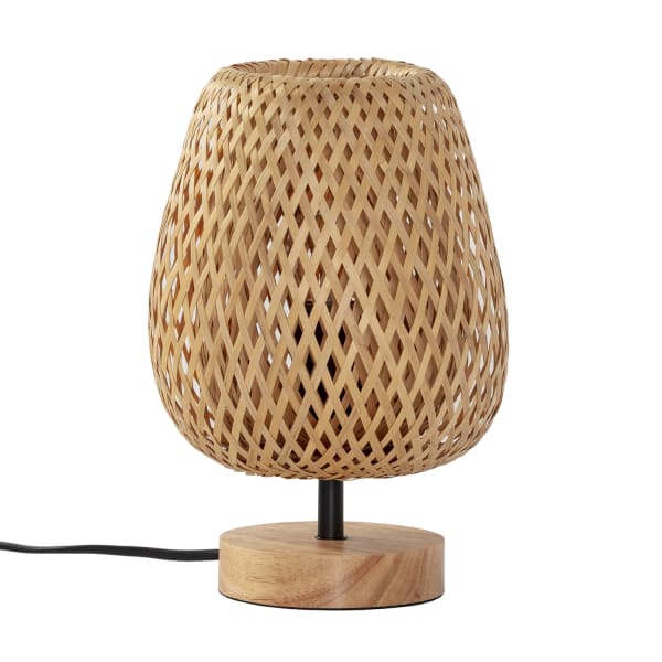 Candeeiro de mesa de bambu seiren, diâmetro 25 cm