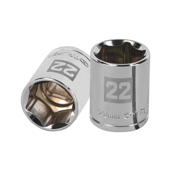 Llave vaso hexagonal, cuadro 1/2" - 22 mm