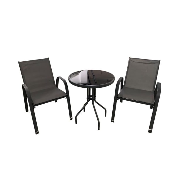 Mesa de Cristal Templado + 2 Sillas. Modelo CDS-002