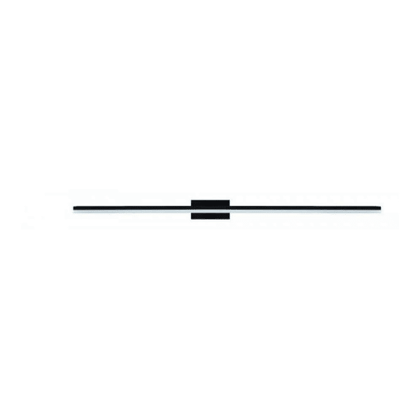 Aplique pared morne negro neutra 45cm