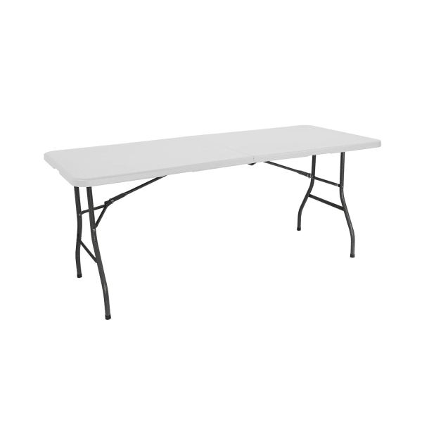 Mesa dobrável 240cm retangular branco restauração 7house