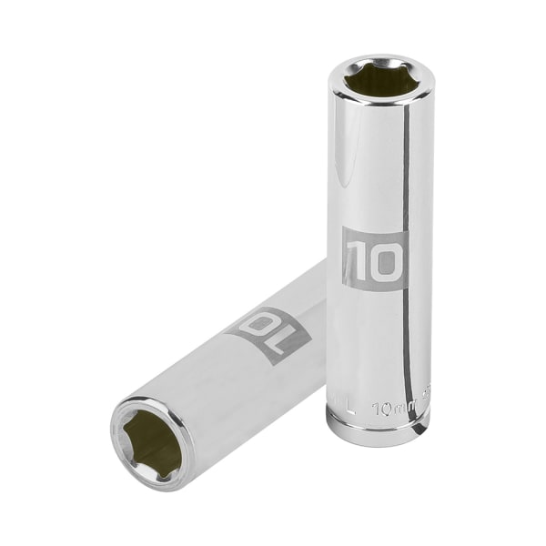 Llave vaso hexagonal larga, cuadro 3/8" - 10 mm