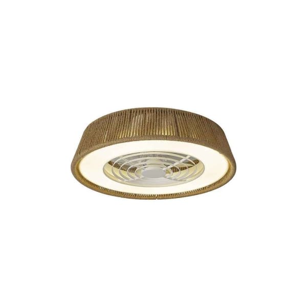 Ventilador dc polinesia mini marron  57 cm 3 temperaturas LED mantra