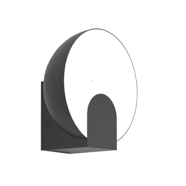 Aplique de pared oculo negro calida 20cm