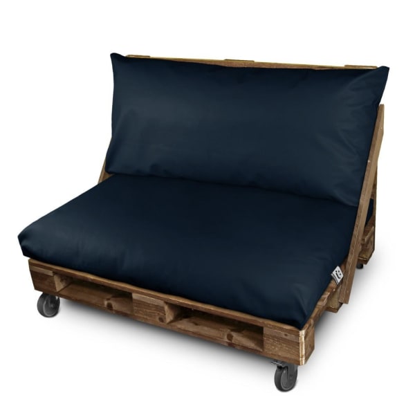 Cojín para palets polipiel exterior azul oscuro asiento y/o respaldo 120x60