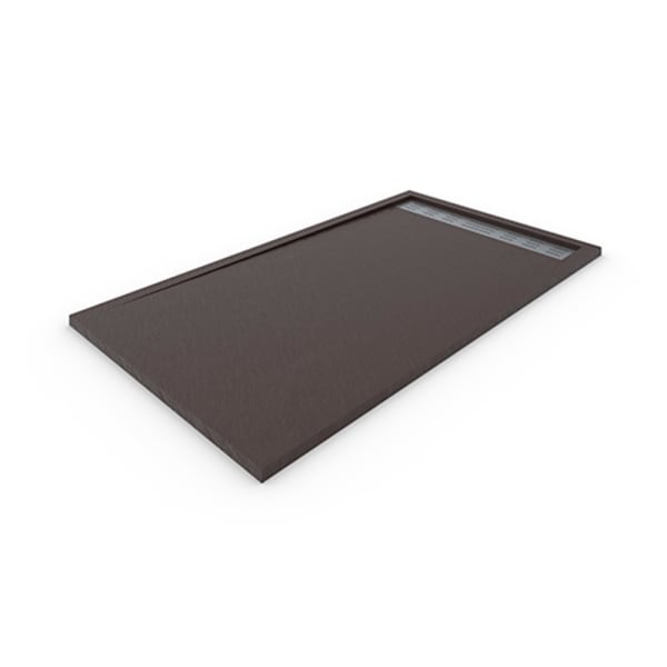 Plato de ducha resina con marco. Marrón chocolate ral: 8017 70x100cm