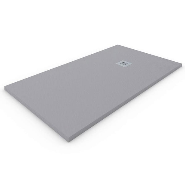 Base de duche em resina extraplano. Cinza cimento 75x130cm