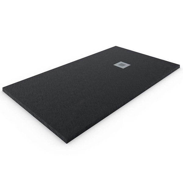 Base de duche em resina extraplano. Preto 80x190cm