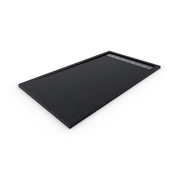 Base de duche em resina com quadro. Preto 90x170cm