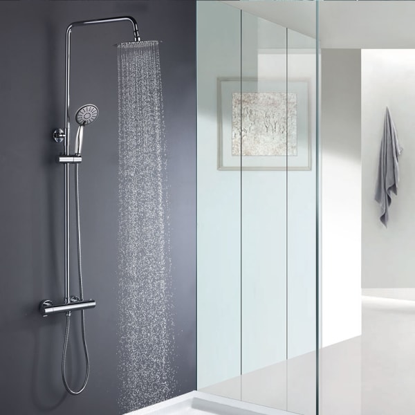 Kibath coluna termostática extra longa cold touch redondo 100-150cm cromado