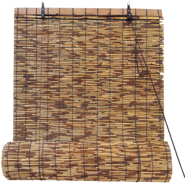 Estor enrollable| 150x200cm| marron| 100% bambu natural| persiana madera