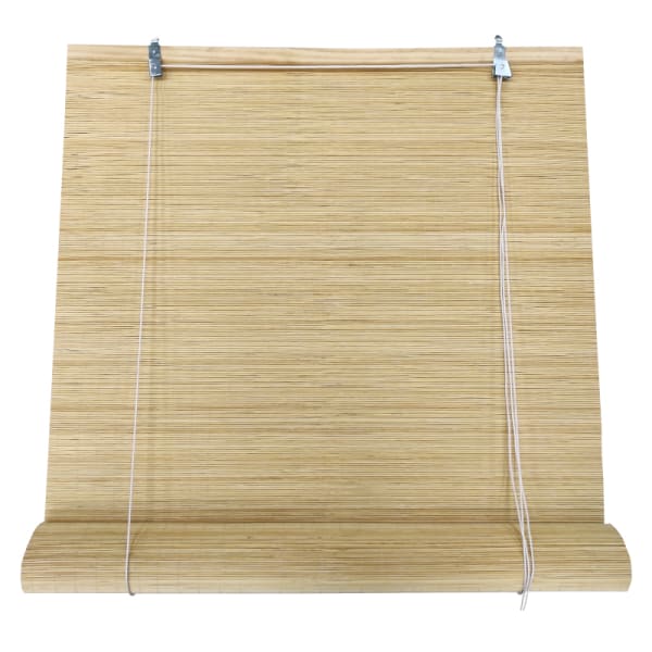 Estor enrollable| 90x200cm| beige| 100% bambu reforzado| persiana madera