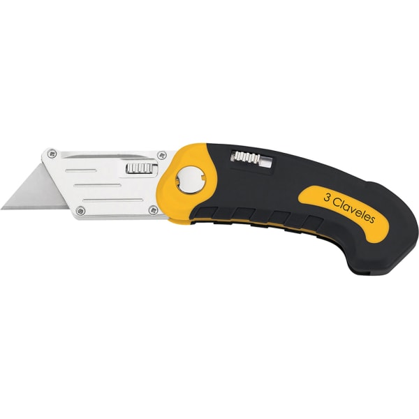 Cutter navaja plegable 10cm hoja 19mm 00215 3 claveles