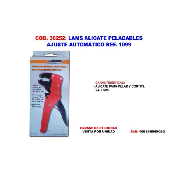 Alicate pelacables lams con ajuste automático