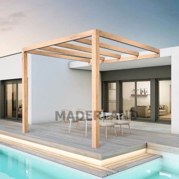 Pérgola de madera laminada adosada  - burgos
