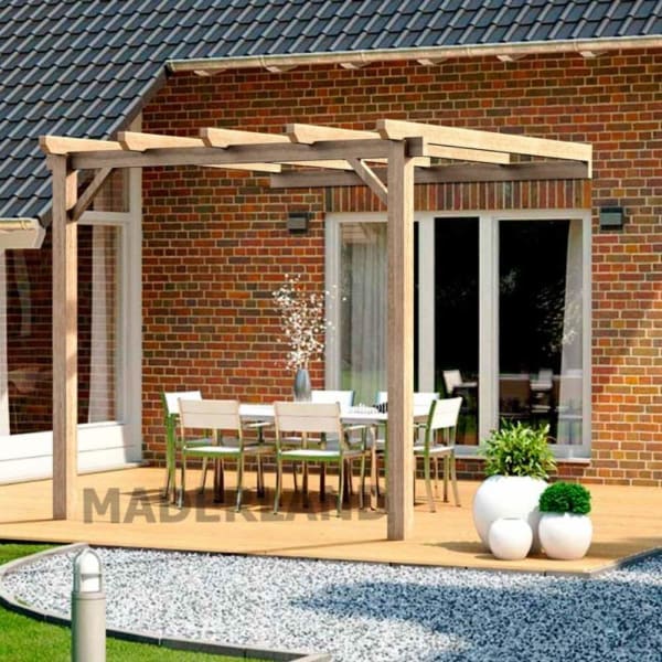 Pérgola de madera laminada adosada  - cádiz