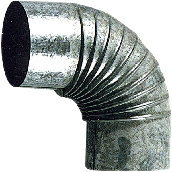 Codo 90º de acero galvanizado para estufa - Ø 110 mm