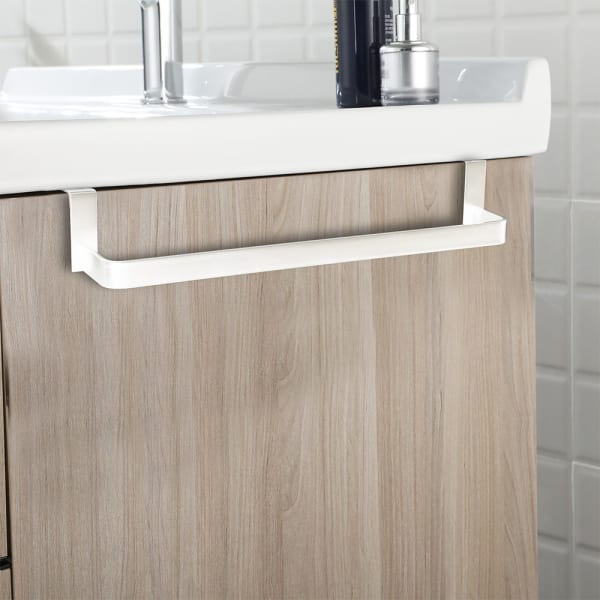Toallero de mueble lateral sin taladros 36 cm blanco
