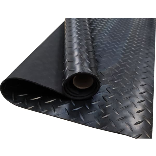 Suelo PVC| Composición 100% Caucho| Diseño Estrias Negro| Grosor 3MM| 140X800CM