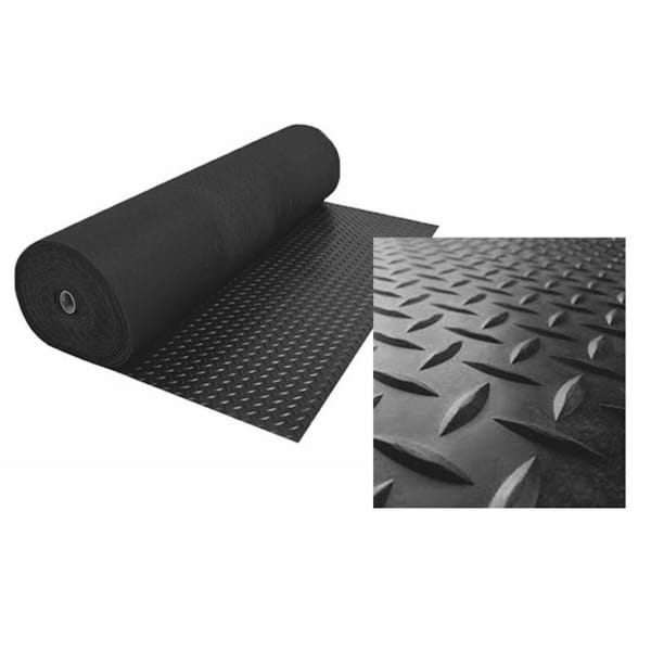 Suelo PVC| Composición 100% Caucho| Diseño Estrias Negro| Grosor 1MM| 100X900CM