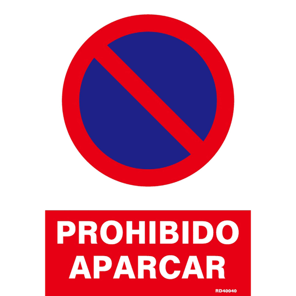 Señal prohibido aparcar