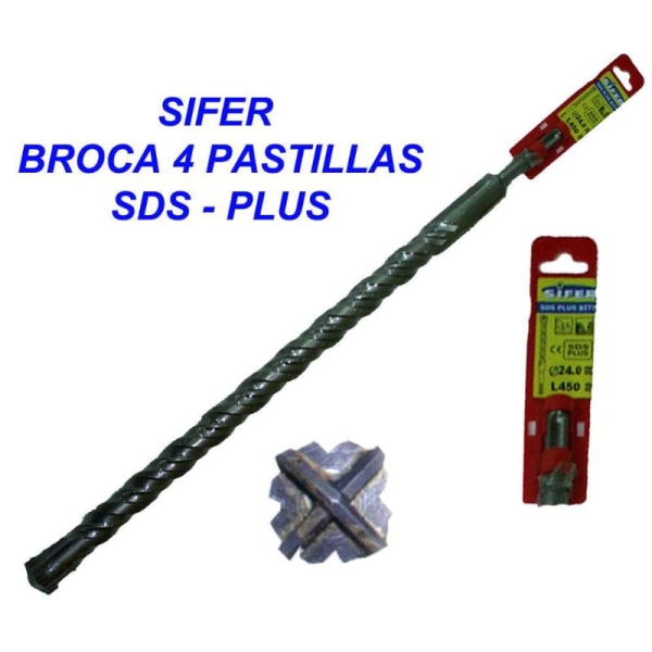 Broca sifer 4 pastillas sds-plus 6x110