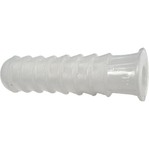 Taco de plástico blanco - 10x45 mm