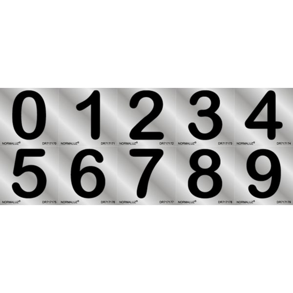 Señal numero 6 acero inox adhesivo 5cm rd717176