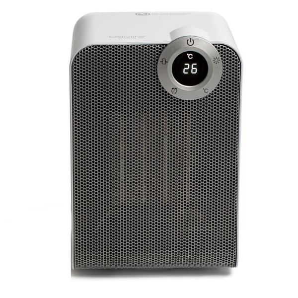 Calefactor cerámico portátil, 2 niveles poten camry cr 7720 blanco 1800w