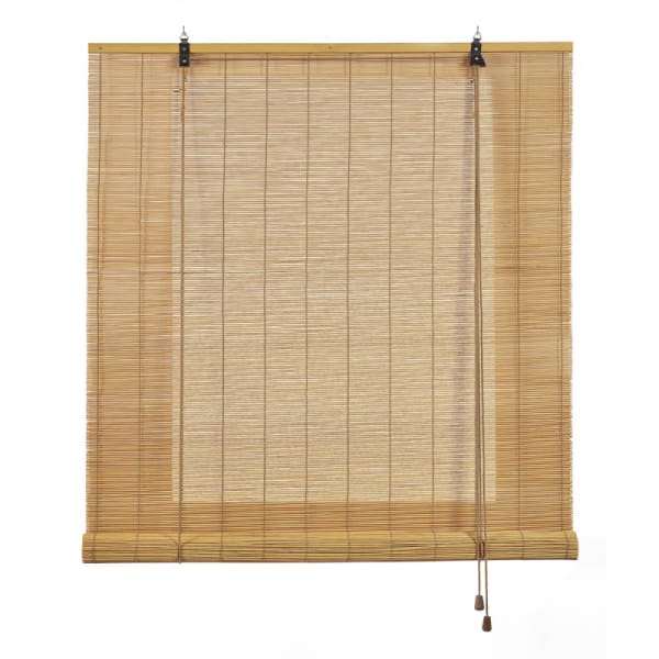 Estor de bambú, estor enrollable de bambú natural marrón claro, 90 x 175cm