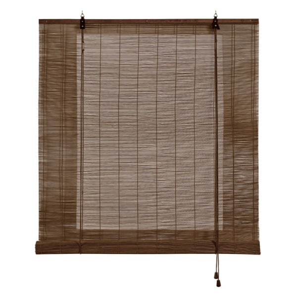 Estor de bambú, estor enrollable de bambú natural marrón oscuro, 60 x 175cm