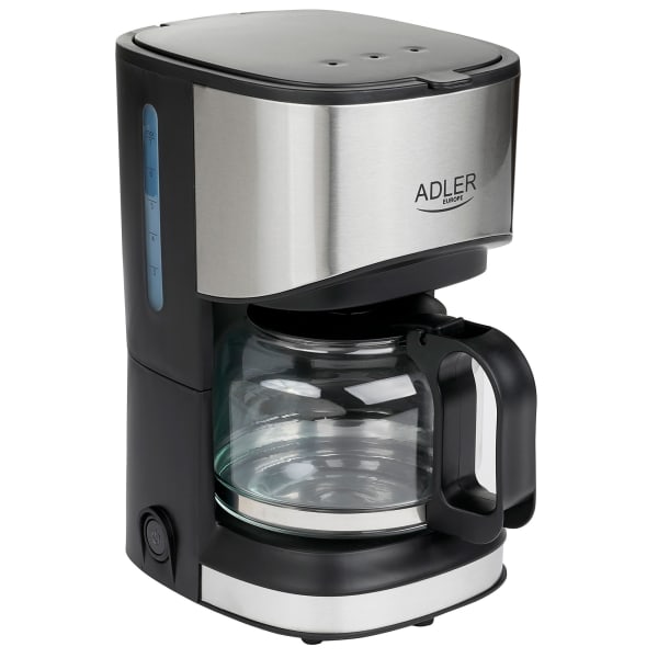 Máquina de café filtro, 6 chávenas, função ke adler ad4407 prata negra 550w