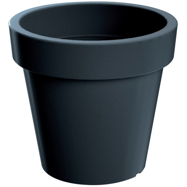 Vaso de plástico lofly em cor antracite 39 (c) x 39 (l) x 36,1 (a) cm