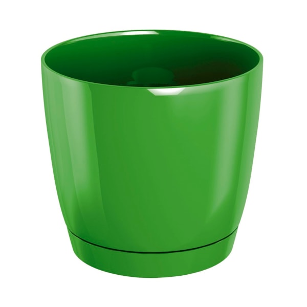 Vaso redondo de plástico coubi round p, verde azeitona 13,5x13,5x12,4 cm