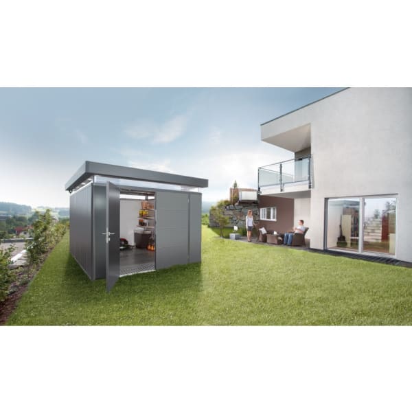 CASETA METALICA BIOHORT JARDIN CASANOVA 3X3 COLOR GRIS CUARZO